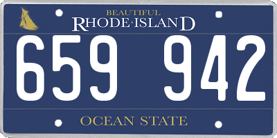 RI license plate 659942