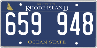 RI license plate 659948