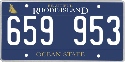 RI license plate 659953