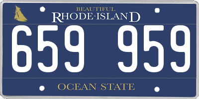 RI license plate 659959