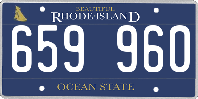 RI license plate 659960
