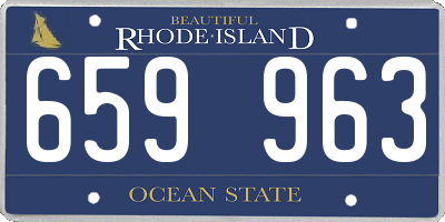 RI license plate 659963