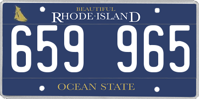 RI license plate 659965