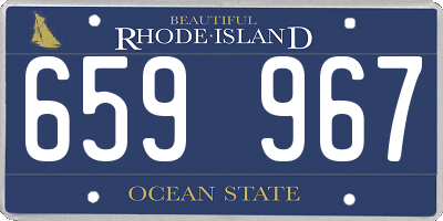 RI license plate 659967