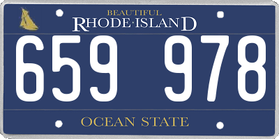 RI license plate 659978