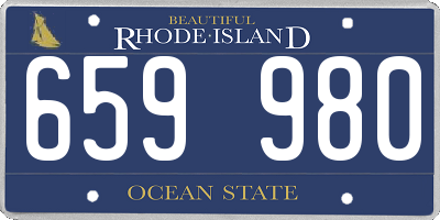 RI license plate 659980