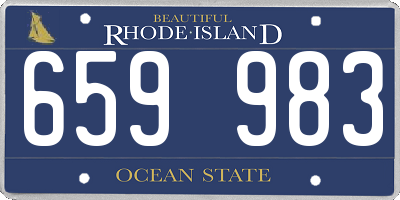 RI license plate 659983