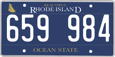 RI license plate 659984