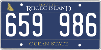 RI license plate 659986