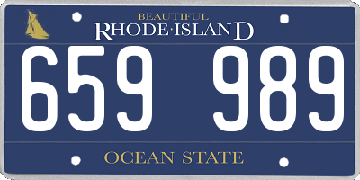 RI license plate 659989