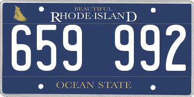 RI license plate 659992
