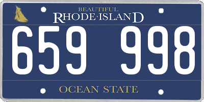 RI license plate 659998