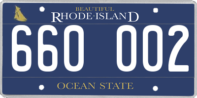 RI license plate 660002