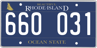 RI license plate 660031