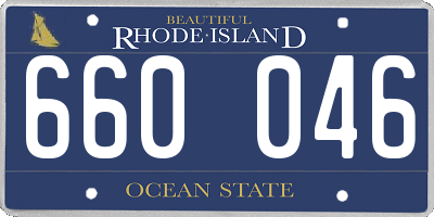 RI license plate 660046