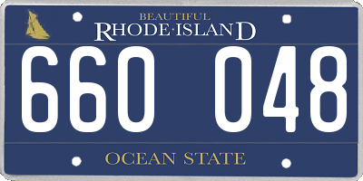 RI license plate 660048