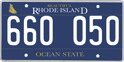 RI license plate 660050