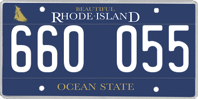 RI license plate 660055