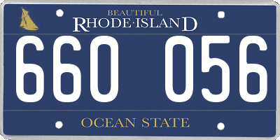 RI license plate 660056