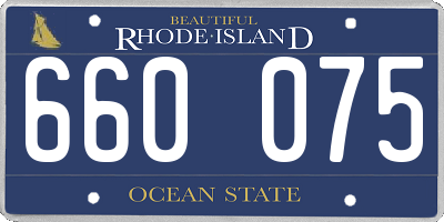 RI license plate 660075
