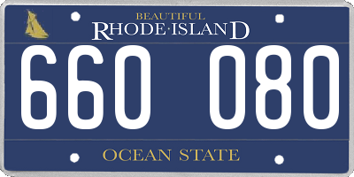 RI license plate 660080