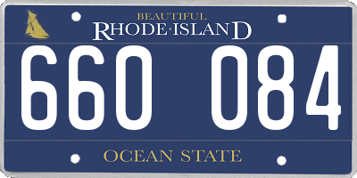 RI license plate 660084