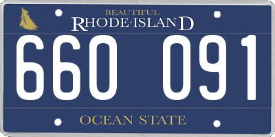 RI license plate 660091