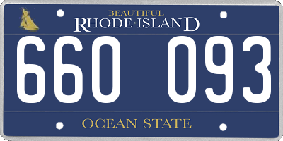 RI license plate 660093