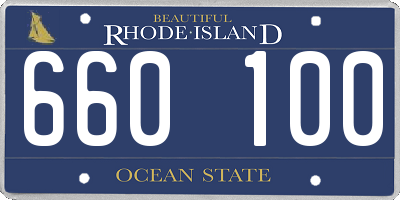 RI license plate 660100
