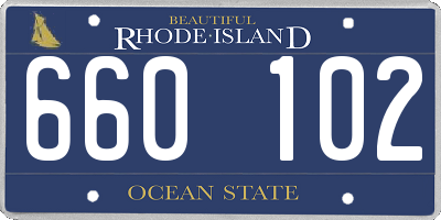 RI license plate 660102