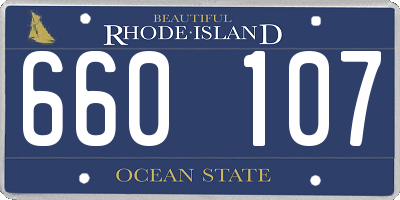 RI license plate 660107