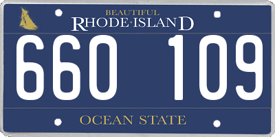 RI license plate 660109