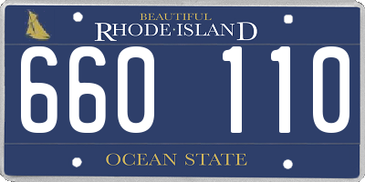 RI license plate 660110