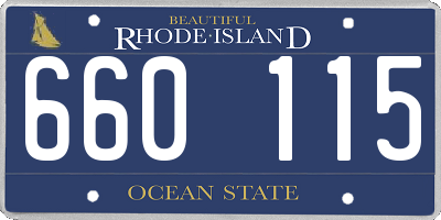RI license plate 660115