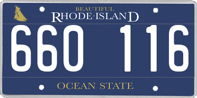 RI license plate 660116