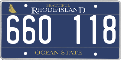 RI license plate 660118
