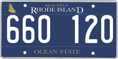 RI license plate 660120