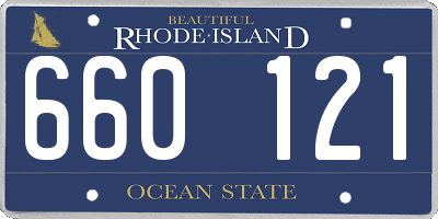 RI license plate 660121