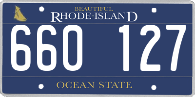 RI license plate 660127