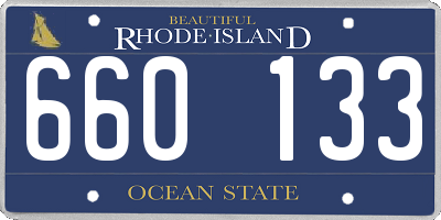 RI license plate 660133