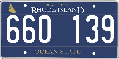 RI license plate 660139
