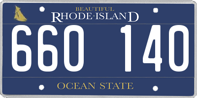RI license plate 660140
