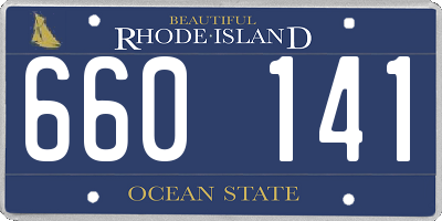 RI license plate 660141