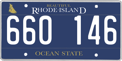 RI license plate 660146