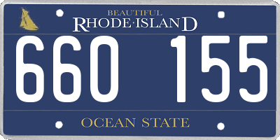 RI license plate 660155