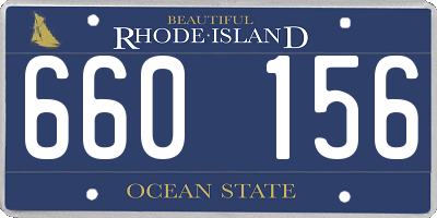 RI license plate 660156