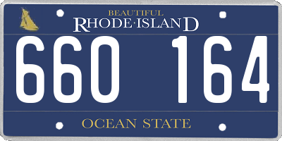 RI license plate 660164