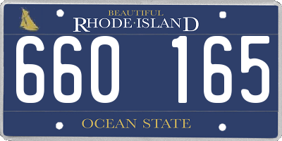 RI license plate 660165