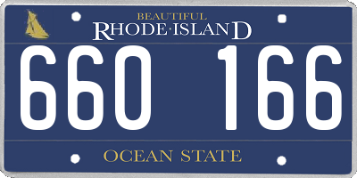 RI license plate 660166
