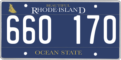 RI license plate 660170